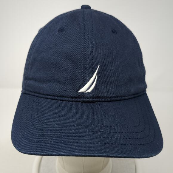 Nautica Slideback Baseball Cap Blue One Size Adjustable Embroidered Vented Holes - Picture 2 of 9
